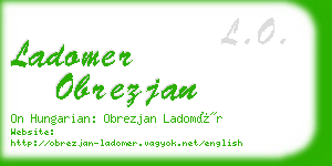 ladomer obrezjan business card